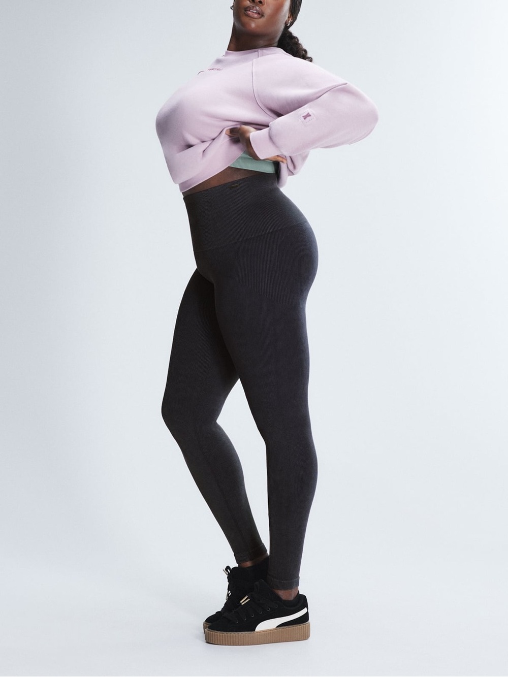 Savage X Fenty seamless rib sport high waisted leggings